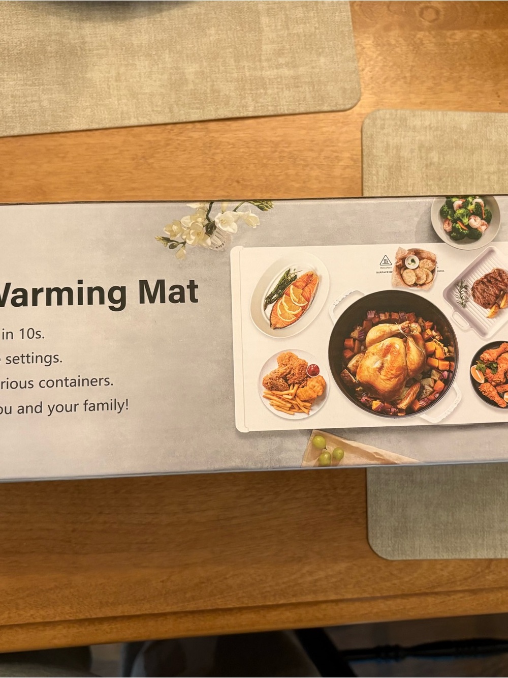 Warming Mat Countertop Food Warmer - White BNIB